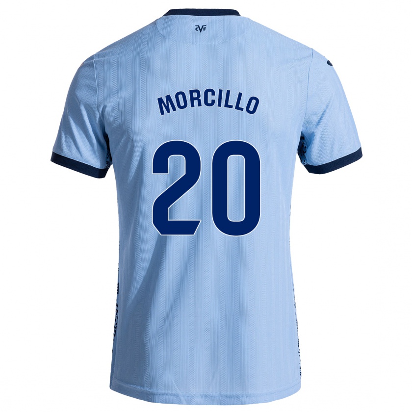 Kandiny Niño Camiseta Raquel Morcillo #20 Azul Cielo 2ª Equipación 2024/25 La Camisa Chile