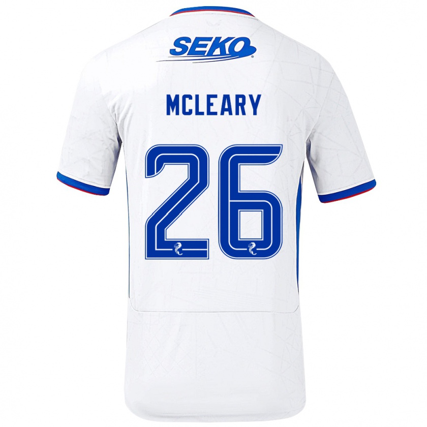 Kandiny Niño Camiseta Jodi Mcleary #26 Blanco Azul 2ª Equipación 2024/25 La Camisa Chile