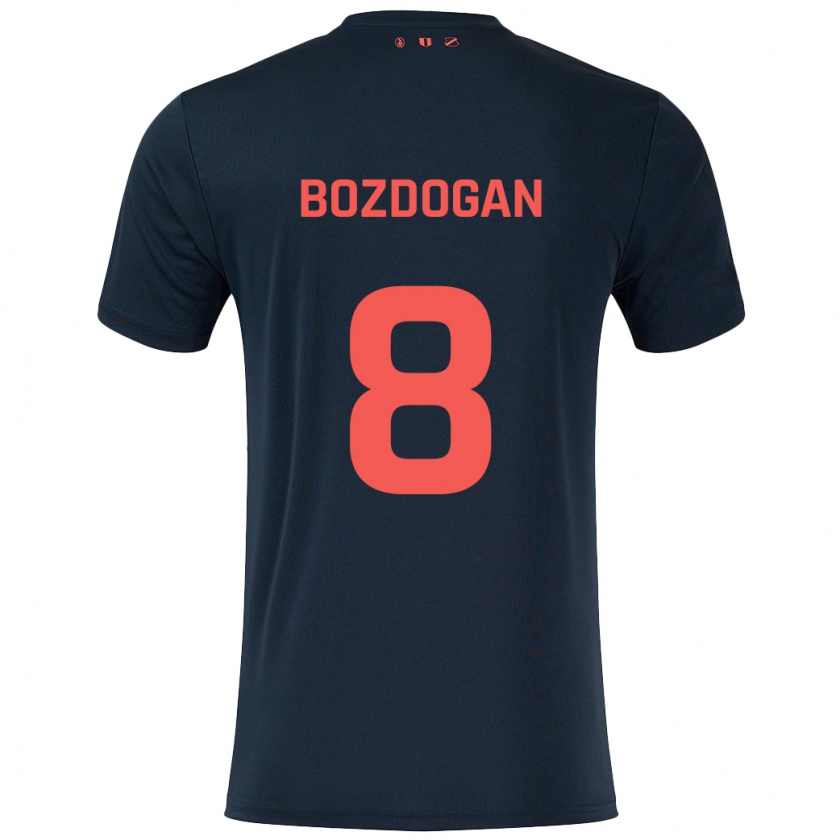 Kandiny Niño Camiseta Can Bozdogan #8 Negro Rojo 2ª Equipación 2024/25 La Camisa Chile