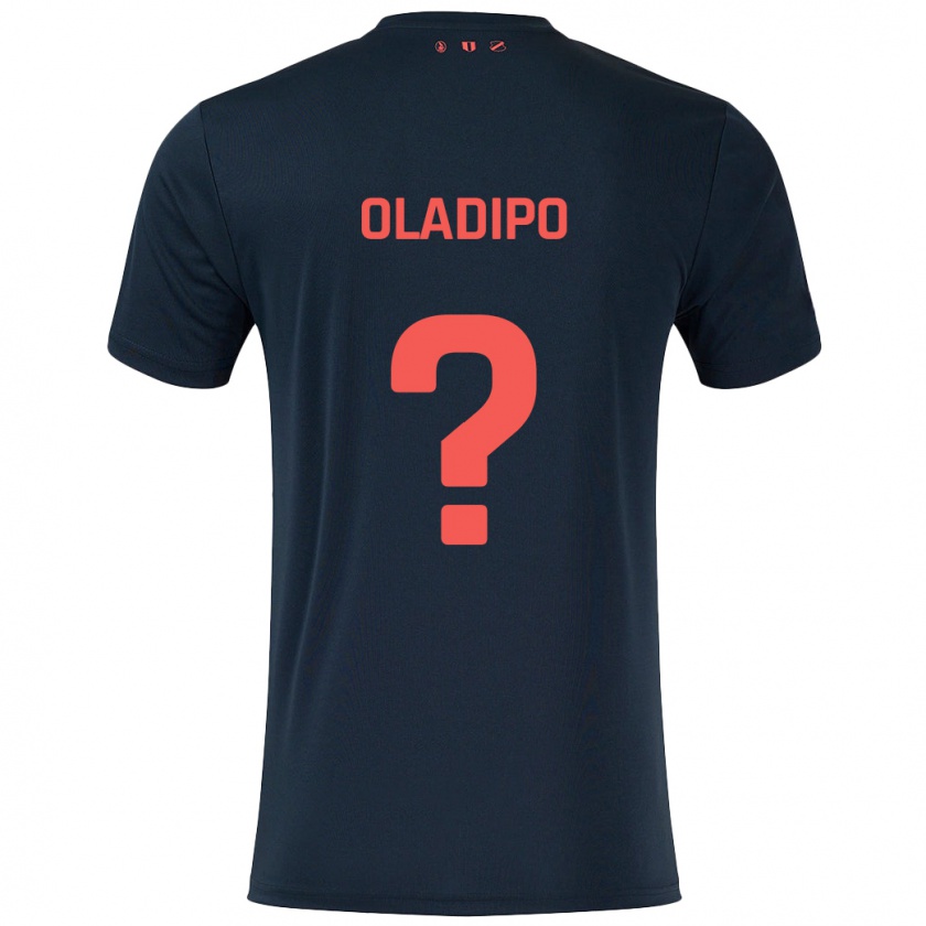 Kandiny Niño Camiseta Laolu Oladipo #0 Negro Rojo 2ª Equipación 2024/25 La Camisa Chile