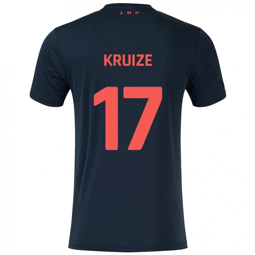 Kandiny Niño Camiseta Elisha Kruize #17 Negro Rojo 2ª Equipación 2024/25 La Camisa Chile