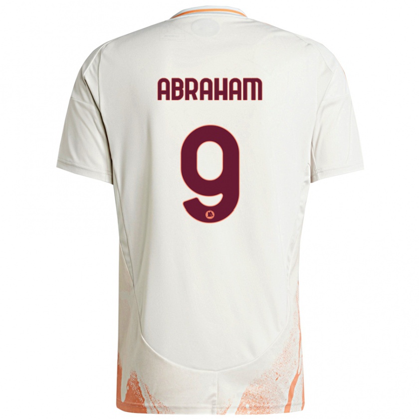 Kandiny Niño Camiseta Tammy Abraham #9 Crema Blanco Naranja 2ª Equipación 2024/25 La Camisa Chile