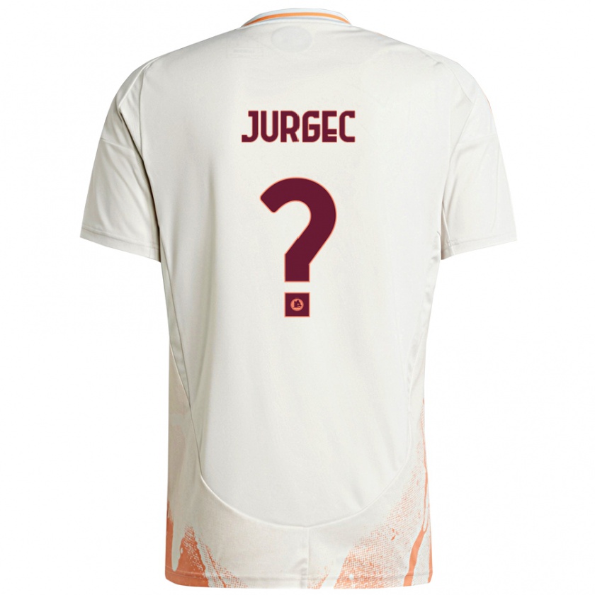 Kandiny Niño Camiseta Jan Jurgec #0 Crema Blanco Naranja 2ª Equipación 2024/25 La Camisa Chile