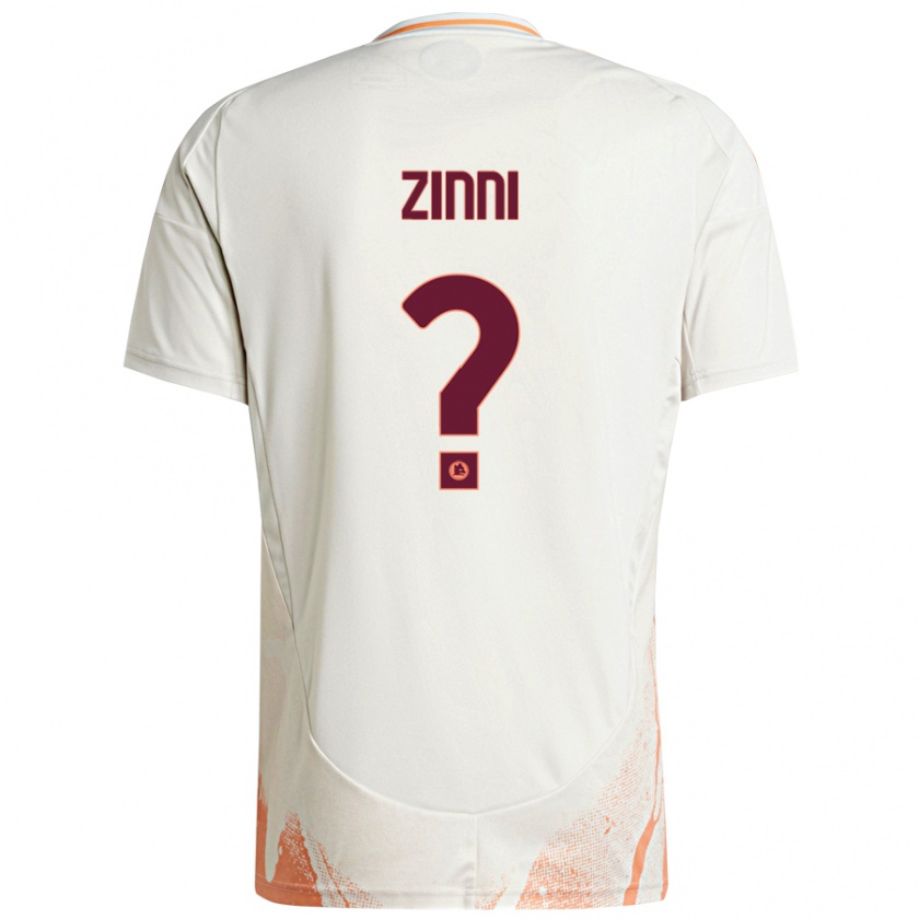 Kandiny Niño Camiseta Raul Zinni #0 Crema Blanco Naranja 2ª Equipación 2024/25 La Camisa Chile