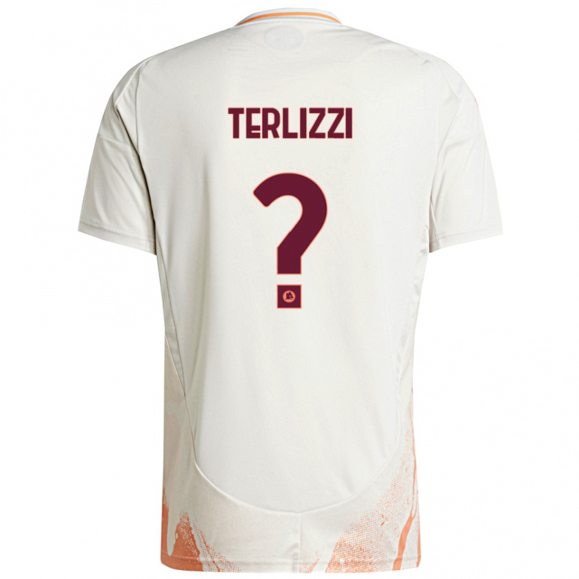 Kandiny Niño Camiseta Federico Terlizzi #0 Crema Blanco Naranja 2ª Equipación 2024/25 La Camisa Chile