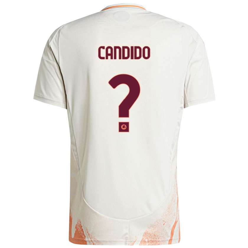 Kandiny Niño Camiseta Gabriele Candido #0 Crema Blanco Naranja 2ª Equipación 2024/25 La Camisa Chile