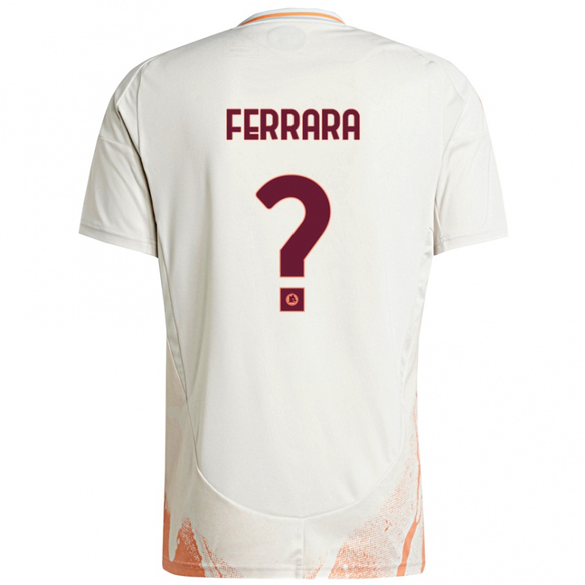 Kandiny Niño Camiseta Francesco Ferrara #0 Crema Blanco Naranja 2ª Equipación 2024/25 La Camisa Chile