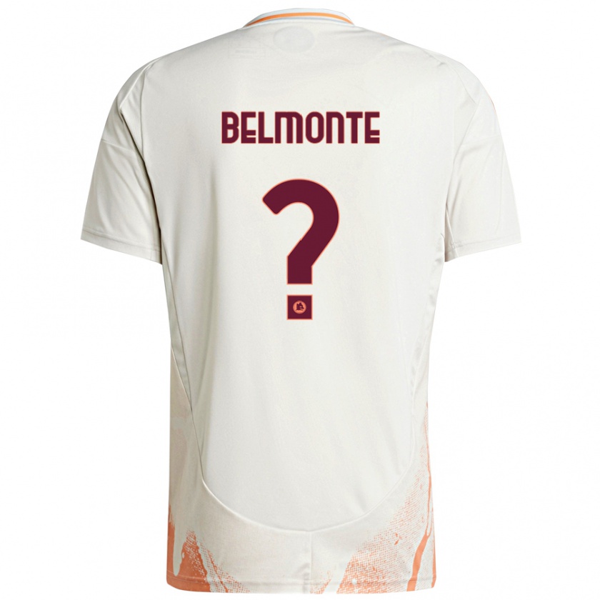 Kandiny Niño Camiseta Samuele Belmonte #0 Crema Blanco Naranja 2ª Equipación 2024/25 La Camisa Chile