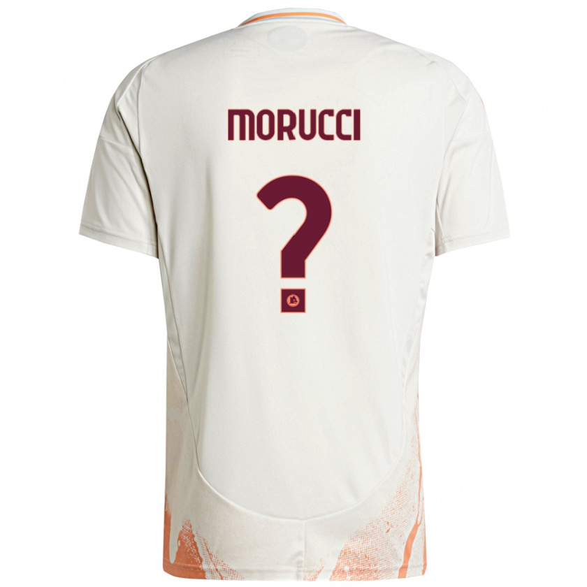 Kandiny Niño Camiseta Edoardo Morucci #0 Crema Blanco Naranja 2ª Equipación 2024/25 La Camisa Chile