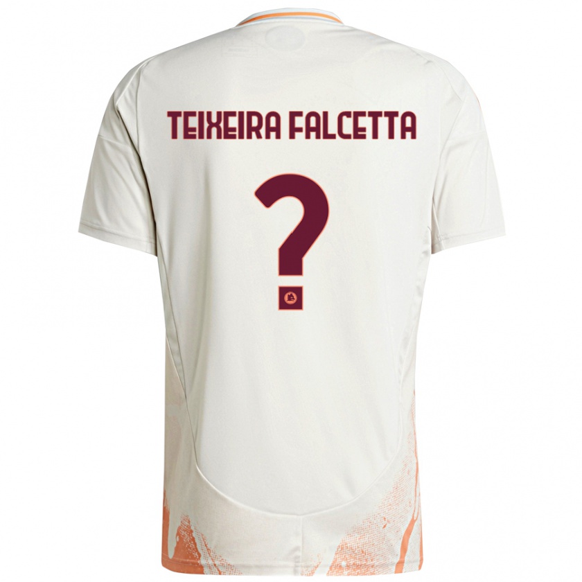 Kandiny Niño Camiseta Pietro Teixeira Falcetta #0 Crema Blanco Naranja 2ª Equipación 2024/25 La Camisa Chile