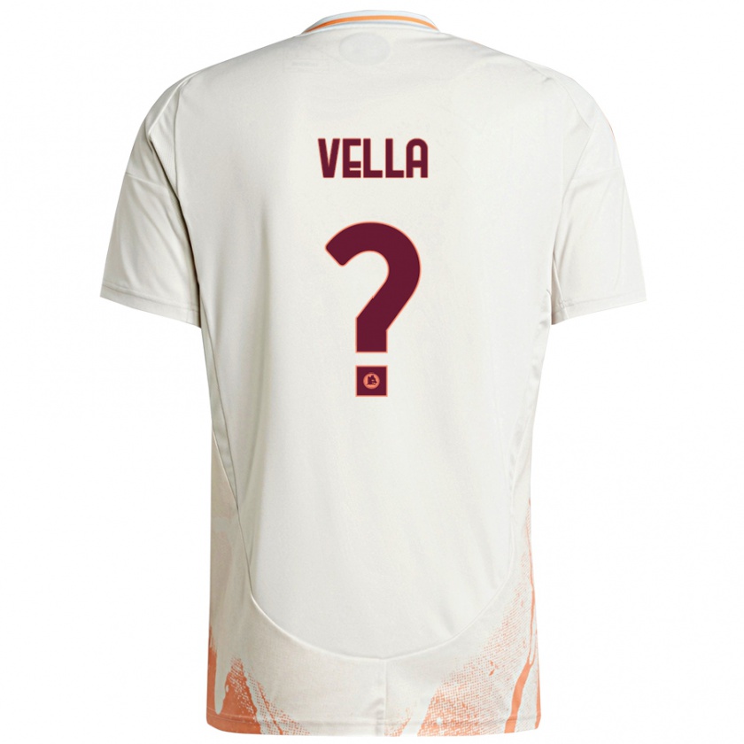 Kandiny Niño Camiseta Tancredi Vella #0 Crema Blanco Naranja 2ª Equipación 2024/25 La Camisa Chile