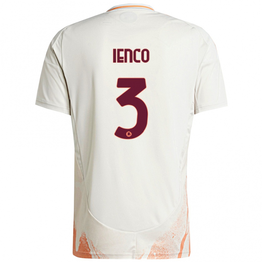 Kandiny Niño Camiseta Simone Ienco #3 Crema Blanco Naranja 2ª Equipación 2024/25 La Camisa Chile