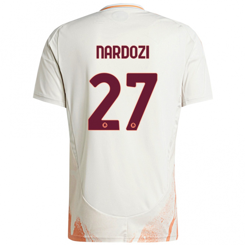 Kandiny Niño Camiseta Manuel Nardozi #27 Crema Blanco Naranja 2ª Equipación 2024/25 La Camisa Chile