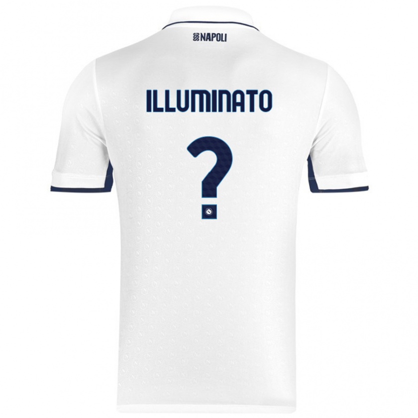 Kandiny Niño Camiseta Antonio Illuminato #0 Blanco Azul Real 2ª Equipación 2024/25 La Camisa Chile