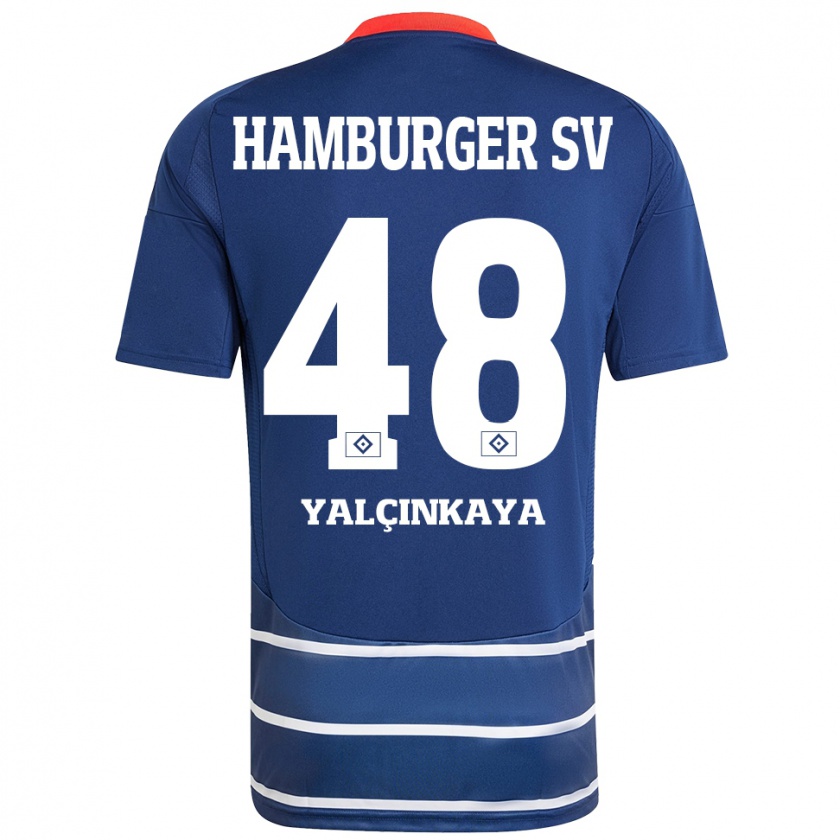 Kandiny Niño Camiseta Bilal Yalcinkaya #48 Azul Oscuro 2ª Equipación 2024/25 La Camisa Chile