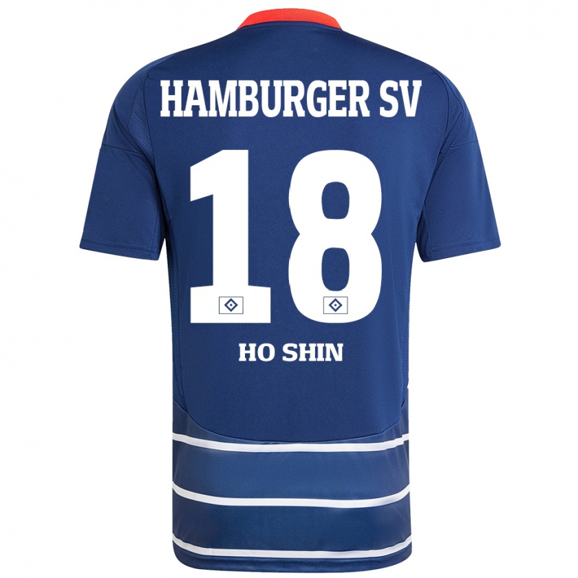 Kandiny Niño Camiseta Jae Ho Shin #18 Azul Oscuro 2ª Equipación 2024/25 La Camisa Chile