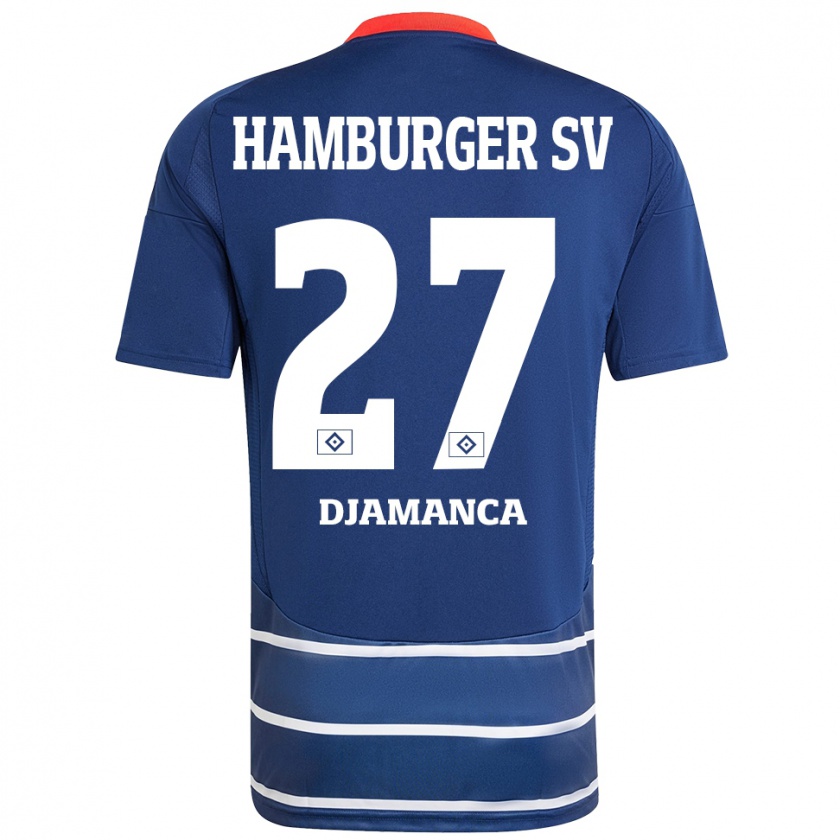 Kandiny Niño Camiseta Ismaila Djamanca #27 Azul Oscuro 2ª Equipación 2024/25 La Camisa Chile