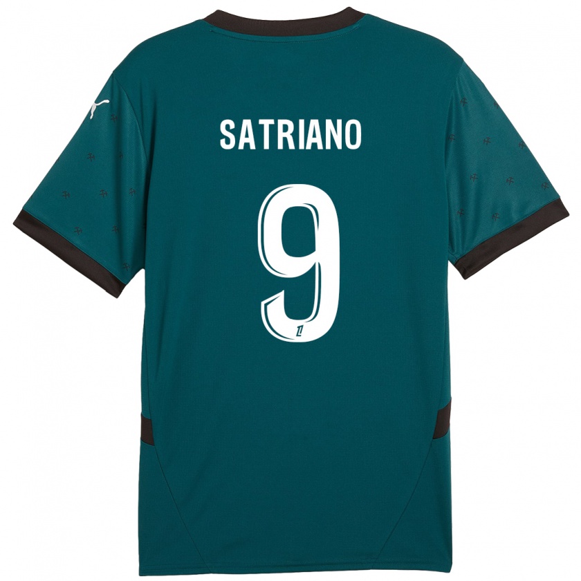 Kandiny Niño Camiseta Martín Satriano #9 Verde Oscuro 2ª Equipación 2024/25 La Camisa Chile