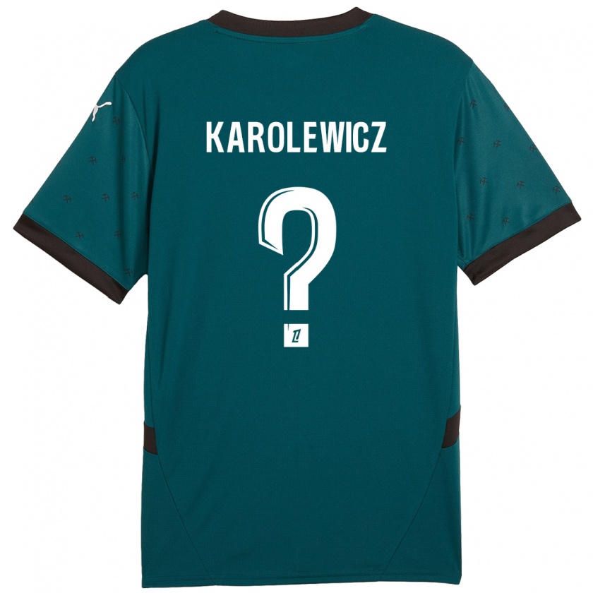 Kandiny Niño Camiseta Roman Karolewicz #0 Verde Oscuro 2ª Equipación 2024/25 La Camisa Chile