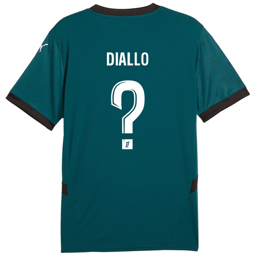 Kandiny Niño Camiseta Alpha Diallo #0 Verde Oscuro 2ª Equipación 2024/25 La Camisa Chile