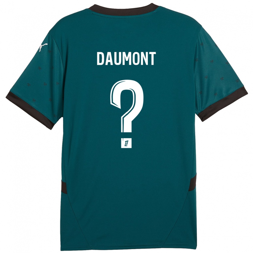 Kandiny Niño Camiseta Camille Daumont #0 Verde Oscuro 2ª Equipación 2024/25 La Camisa Chile