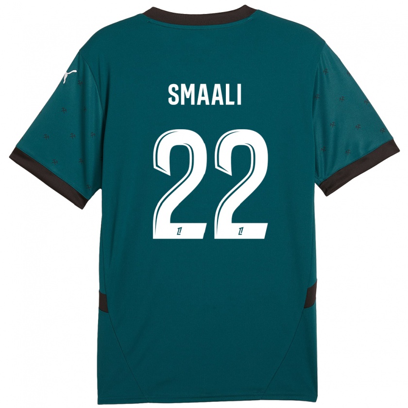 Kandiny Niño Camiseta Emma Smaali #22 Verde Oscuro 2ª Equipación 2024/25 La Camisa Chile