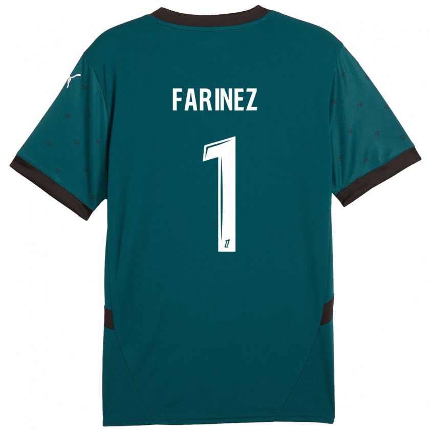 Kandiny Niño Camiseta Wuilker Fariñez #1 Verde Oscuro 2ª Equipación 2024/25 La Camisa Chile