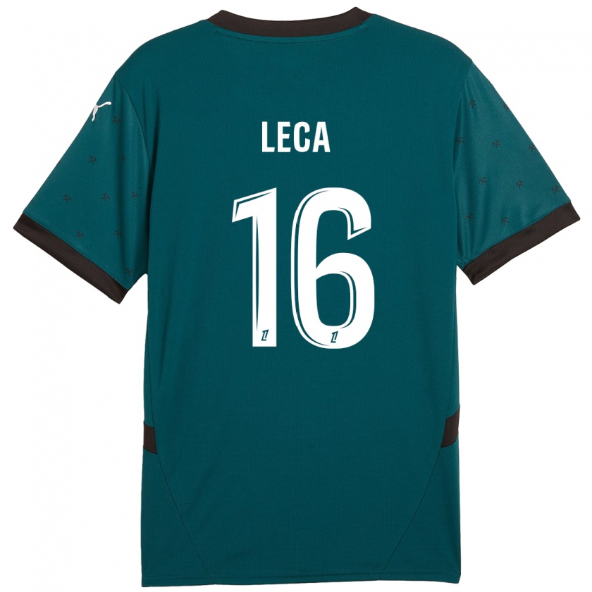 Kandiny Niño Camiseta Jean-Louis Leca #16 Verde Oscuro 2ª Equipación 2024/25 La Camisa Chile