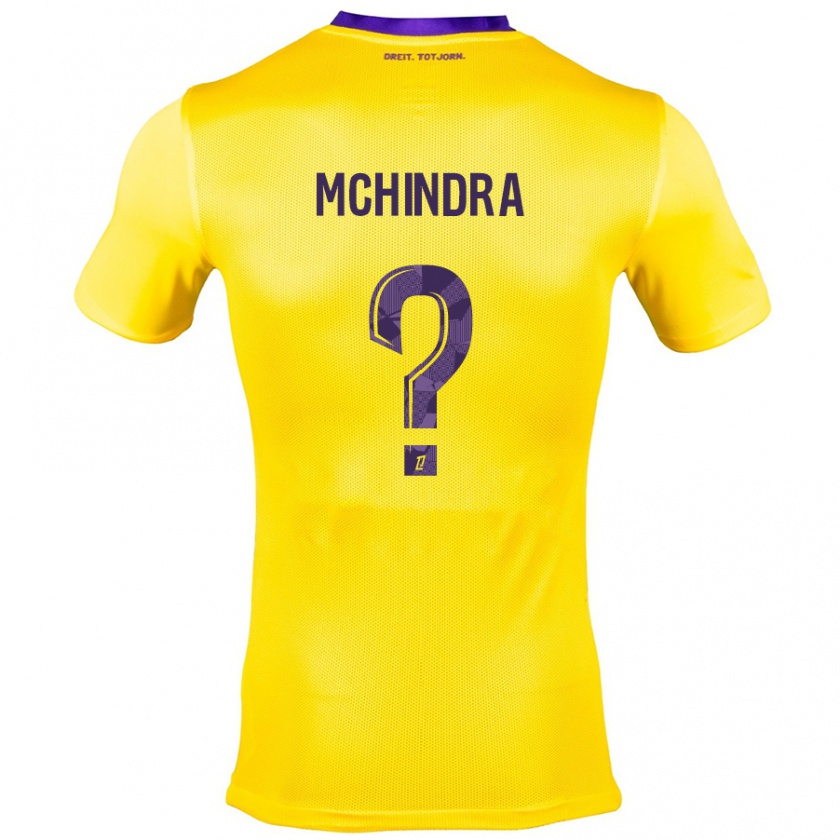 Kandiny Niño Camiseta Naime Said Mchindra #0 Amarillo Morado 2ª Equipación 2024/25 La Camisa Chile