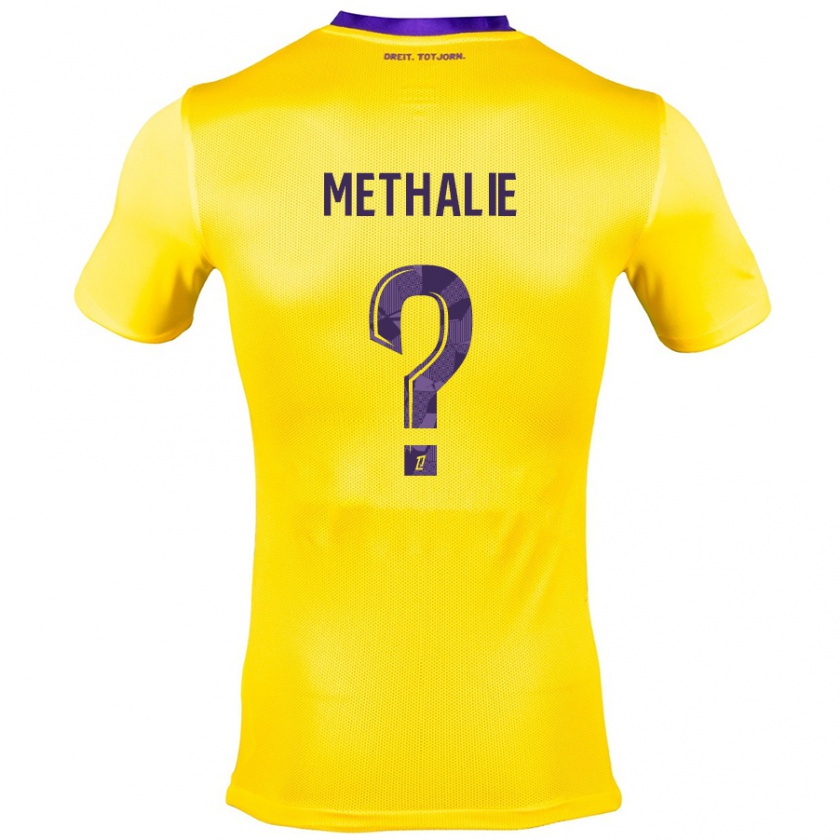 Kandiny Niño Camiseta Dayann Methalie #0 Amarillo Morado 2ª Equipación 2024/25 La Camisa Chile