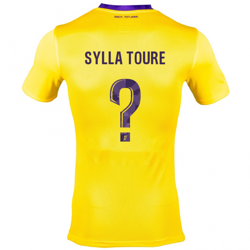 Kandiny Niño Camiseta Ismael Sylla Touré #0 Amarillo Morado 2ª Equipación 2024/25 La Camisa Chile