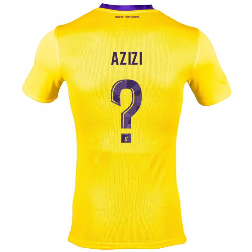 Kandiny Niño Camiseta Ilyas Azizi #0 Amarillo Morado 2ª Equipación 2024/25 La Camisa Chile