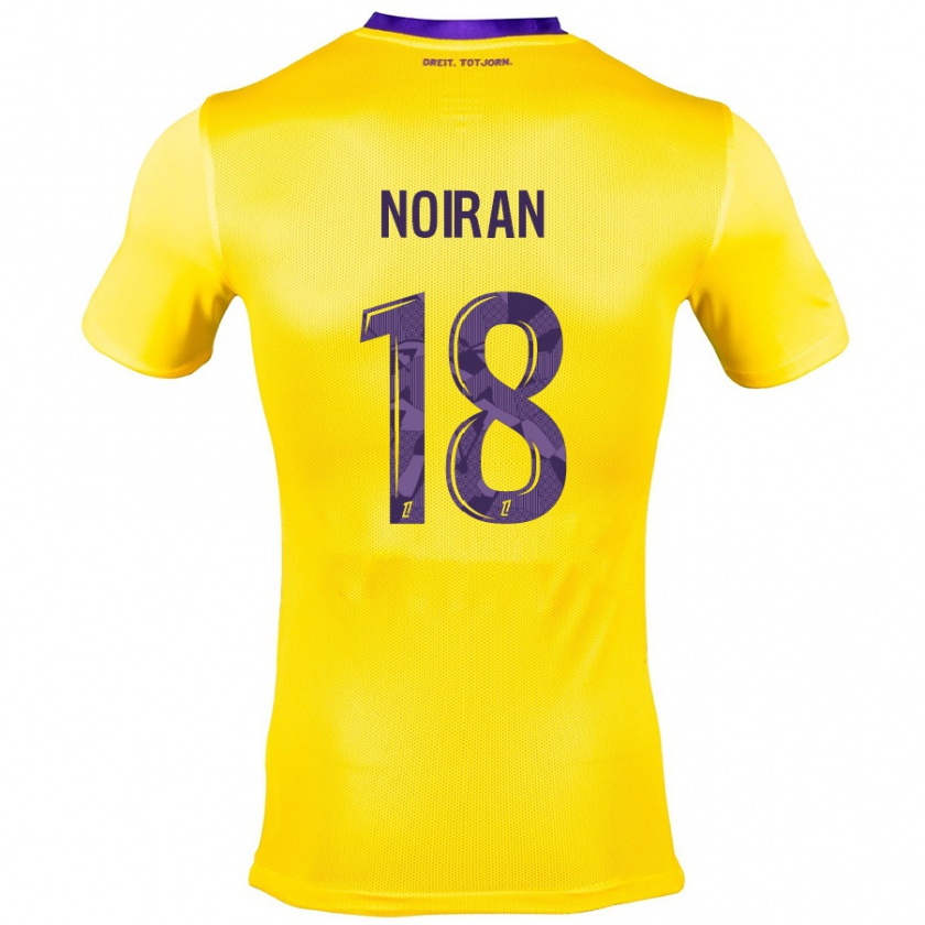 Kandiny Niño Camiseta Clara Noiran #18 Amarillo Morado 2ª Equipación 2024/25 La Camisa Chile