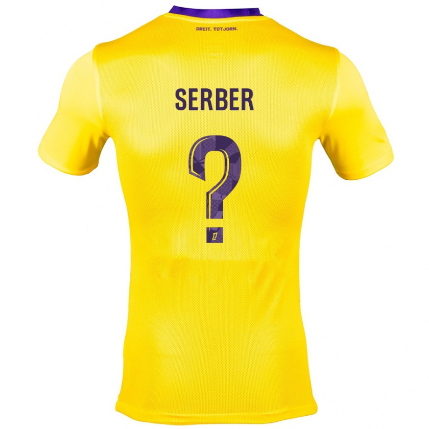 Kandiny Niño Camiseta Kléri Serber #0 Amarillo Morado 2ª Equipación 2024/25 La Camisa Chile