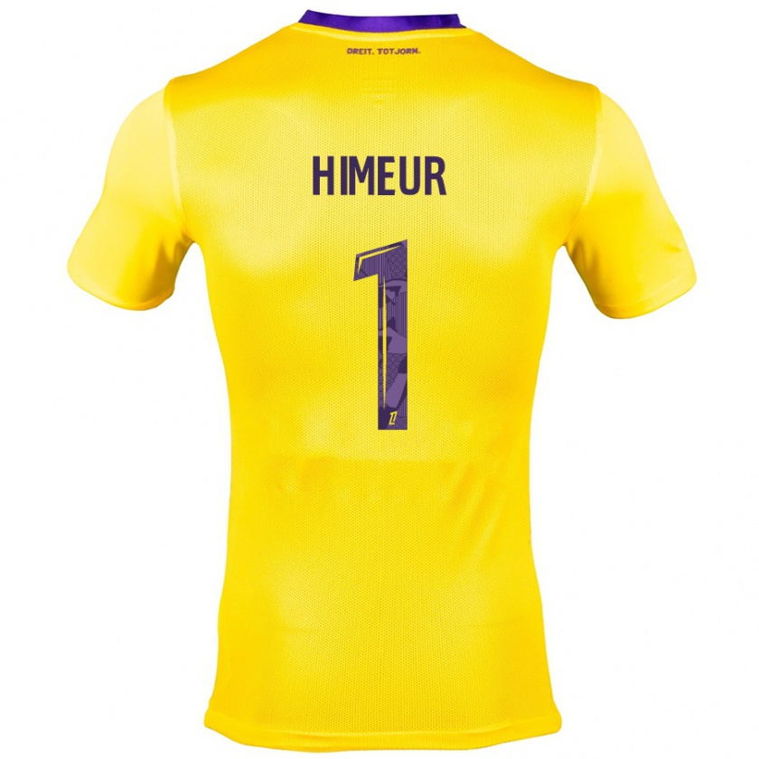 Kandiny Niño Camiseta Thomas Himeur #1 Amarillo Morado 2ª Equipación 2024/25 La Camisa Chile