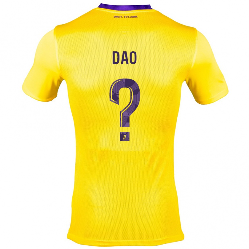 Kandiny Niño Camiseta Elyess Dao #0 Amarillo Morado 2ª Equipación 2024/25 La Camisa Chile