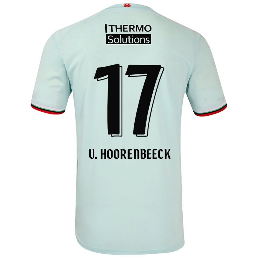 Kandiny Niño Camiseta Alec Van Hoorenbeeck #17 Verde Claro 2ª Equipación 2024/25 La Camisa Chile