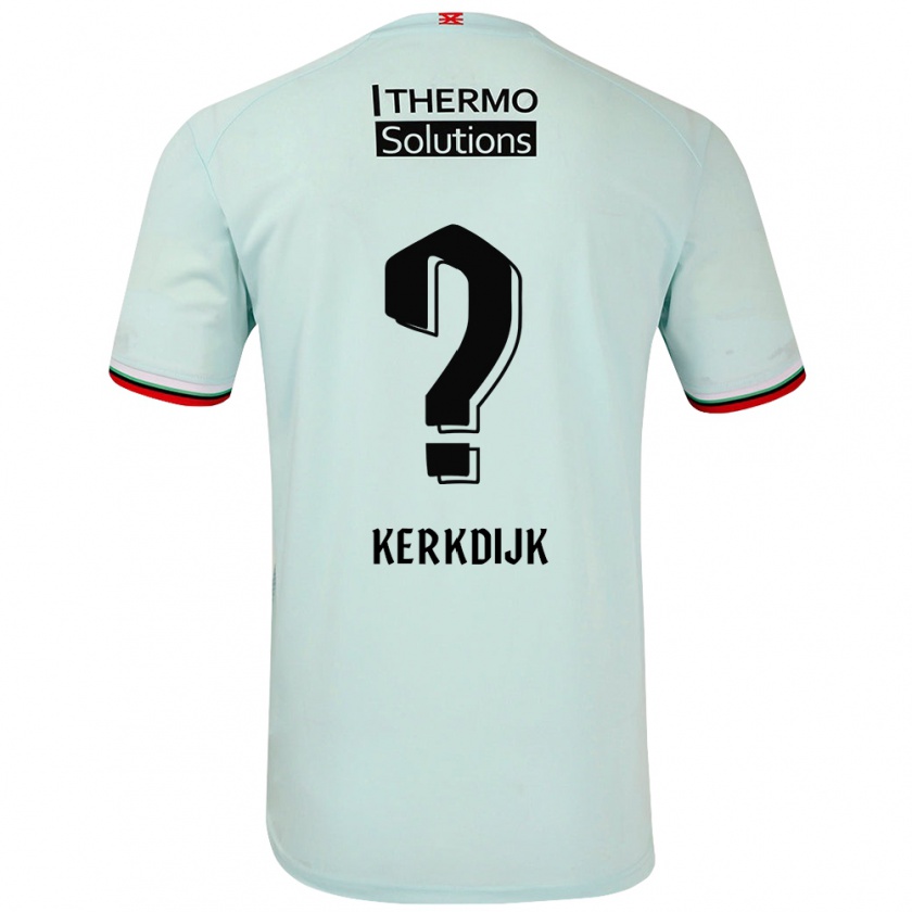 Kandiny Niño Camiseta Jesper Kerkdijk #0 Verde Claro 2ª Equipación 2024/25 La Camisa Chile