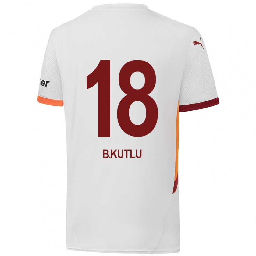 Kandiny Niño Camiseta Berkan Kutlu #18 Blanco Amarillo Rojo 2ª Equipación 2024/25 La Camisa Chile