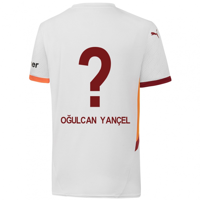 Kandiny Niño Camiseta Necati Oğulcan Yançel #0 Blanco Amarillo Rojo 2ª Equipación 2024/25 La Camisa Chile