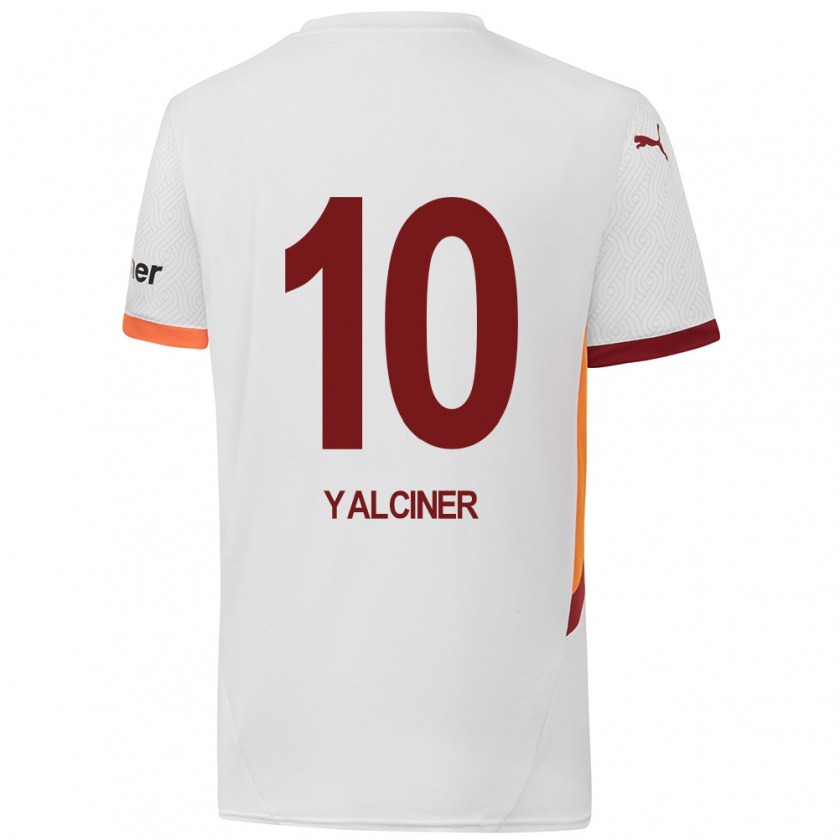 Kandiny Niño Camiseta İsmigül Yalçıner #10 Blanco Amarillo Rojo 2ª Equipación 2024/25 La Camisa Chile