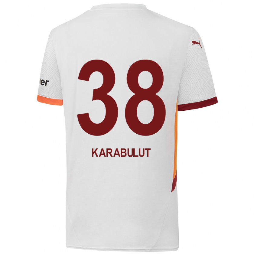 Kandiny Niño Camiseta Arzu Karabulut #38 Blanco Amarillo Rojo 2ª Equipación 2024/25 La Camisa Chile