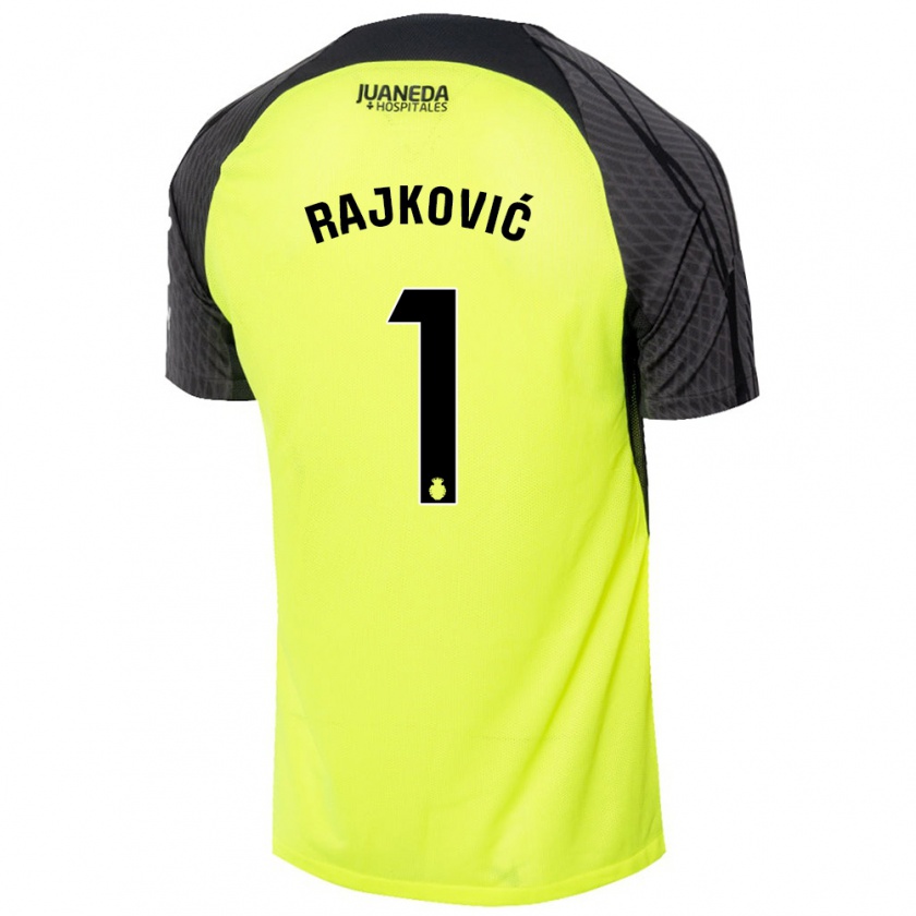 Kandiny Niño Camiseta Predrag Rajkovic #1 Verde Fluorescente Negro 2ª Equipación 2024/25 La Camisa Chile