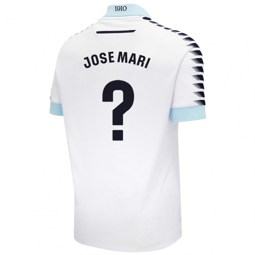 Kandiny Niño Camiseta José Mari #0 Blanco Azul 2ª Equipación 2024/25 La Camisa Chile