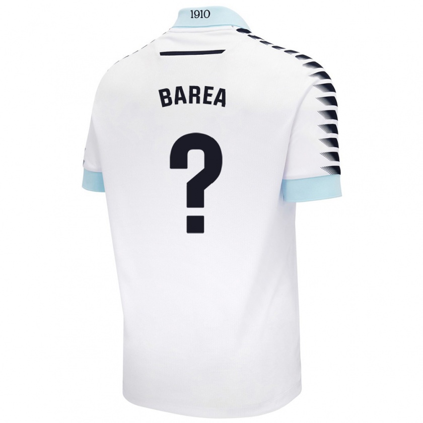 Kandiny Niño Camiseta Pablo Barea #0 Blanco Azul 2ª Equipación 2024/25 La Camisa Chile