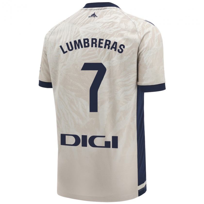 Kandiny Niño Camiseta Carlos Lumbreras #7 Gris Claro 2ª Equipación 2024/25 La Camisa Chile