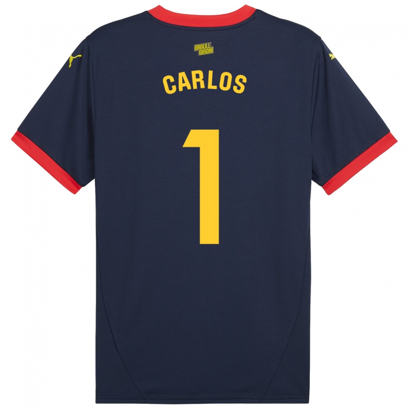 Kandiny Niño Camiseta Juan Carlos #1 Azul Marino Rojo 2ª Equipación 2024/25 La Camisa Chile