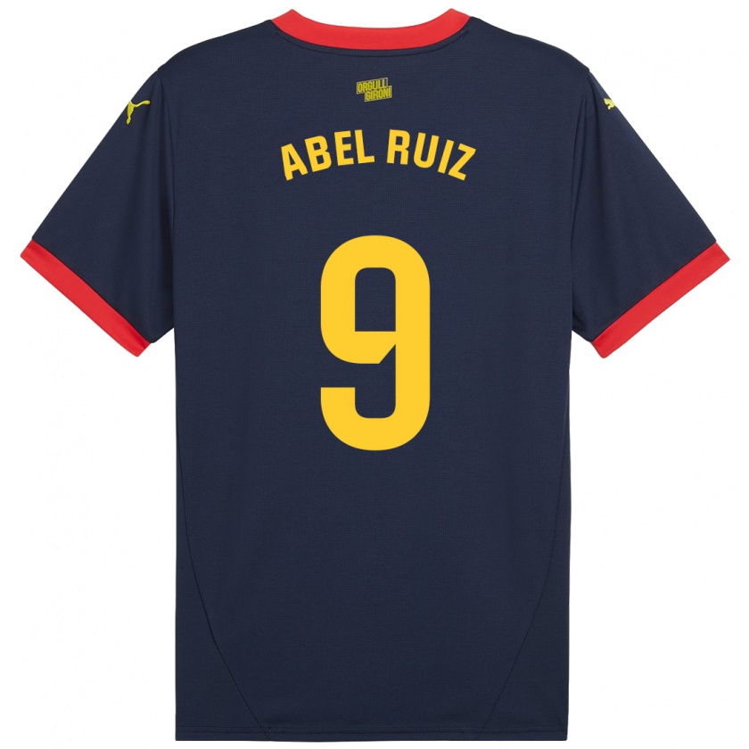 Kandiny Niño Camiseta Abel Ruiz #9 Azul Marino Rojo 2ª Equipación 2024/25 La Camisa Chile