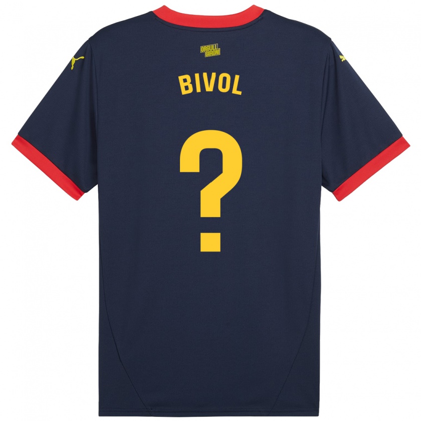 Kandiny Niño Camiseta Victor Bivol #0 Azul Marino Rojo 2ª Equipación 2024/25 La Camisa Chile