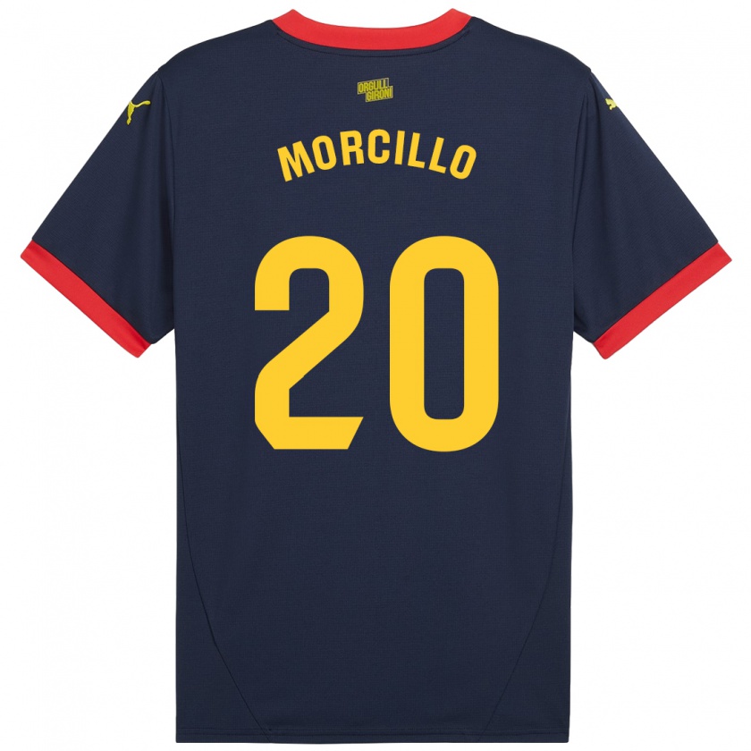 Kandiny Niño Camiseta Luis Morcillo #20 Azul Marino Rojo 2ª Equipación 2024/25 La Camisa Chile